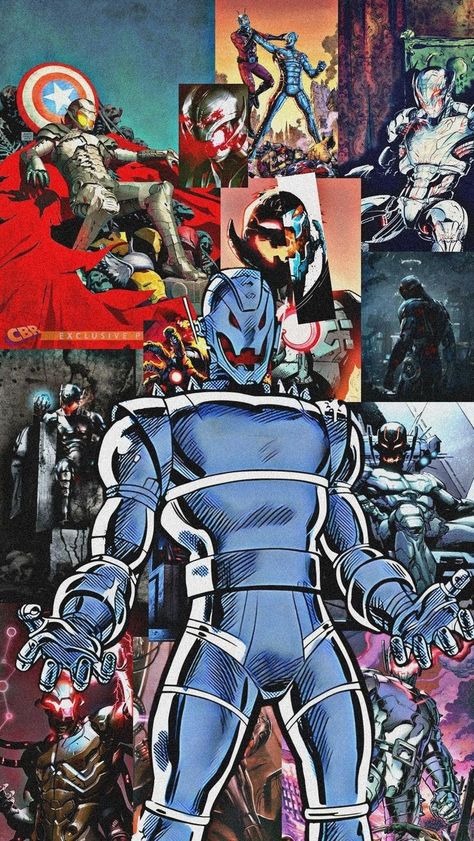 Ultron Comic Art, Ultron Redesign, Ultron Comic, Iron Man Comic Art, Ultron Wallpaper, Marvel 90s, Ultron Marvel, Castlevania Wallpaper, Comic Book Villains