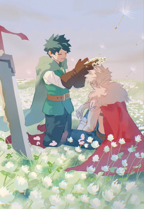 Mha Wallpaper Deku And Bakugo, Izuku Midoriya X Katsuki Bakugou, Fantasy Bkdk, Bkdk Fanart Cute, Fantasy Bakudeku, Bakugo X Midoriya, Izuku And Bakugou, Bkdk Wallpaper, Bkdk Fanart