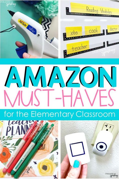 Amazon Must-Haves for the Elementary Classroom 2 comments Amazon Must Haves, Just for Teachers, teaching tools, tools for teachers Teachers love Amazon. It's convenient and they basically sell anything and everything you could ever need. Oh, and they offer Prime shipping. Ahhh, Prime. Enough said. This post contains af Classroom Cleaning Supplies, 1st Grade Classroom Must Haves, 1st Grade Must Haves, Teacher Supplies Must Have, Amazon Must Haves For Teachers, Kindergarten Must Haves Classroom, Amazon Classroom Must Haves Elementary, 2nd Grade Classroom Must Haves, Teacher Must Haves Amazon