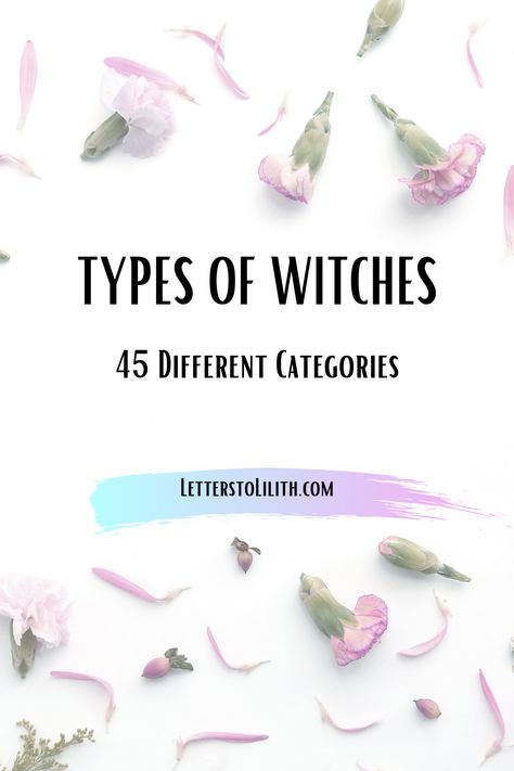 45 Types of Witches | LetterstoLilith.com | What is a witch? Am I a witch? What kind of witch am I? If these are any of your questions, this blog will help you get started! #witch #witchcraft #occult #magick #spirituality #paganism #aesthetic #style Different Witch Aesthetic, Witch Types Aesthetic, Different Type Of Witches, Witchcraft Types Of Witches, What Type Of Witch Am I, What Is Witchcraft, Witch Entryway, What Witch Am I, What Kind Of Witch Am I Quiz