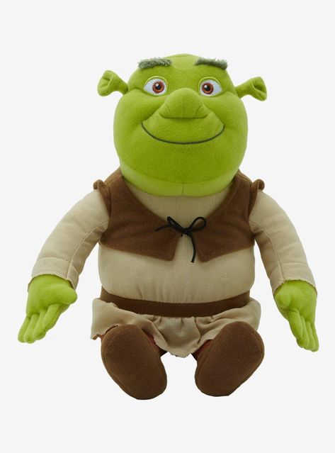 Need a pal to cuddle with on the way to Far Far Away? This Shrek plush is the perfect onion carriage companion! Features a smiling Shrek in his usual outfit and in a sitting position. Shrek Stuffed Animals, Shrek Plush, Shrek Birthday, Sitting Position, Tall Hoodies, 17th Birthday, Childhood Toys, Birthday Wishlist, Swim Fashion