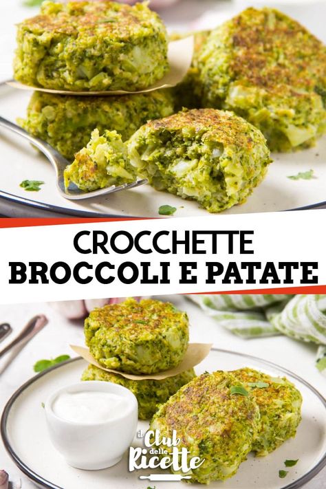 Le Crocchette di Broccoli e Patate al Forno sono un gustoso antipasto vegetariano che potete servire anche come secondo piatto o stuzzichino per l'aperitivo. Light Recipes, I Love Food, Healthy Cooking, Vegetable Recipes, Workout Food, Italian Recipes, Food Inspiration, Health Food, Food Lover