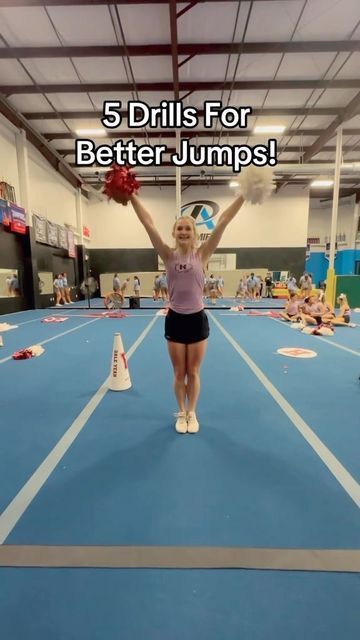 Amber Mae McKellar on Instagram: "I have been asked several times for tips for jumps, so here you go! #cheer #cheerleading #cheersquad #cheercoach #cheerleader #cheerleaders" Cheer Facial Expressions Faces, Cheerleading For Beginners, Make It Count Cheer Camp Theme, Flyer Conditioning Cheer, 10 Person Pyramid Cheer, Cheer Jump Conditioning, Jump Drills For Cheer, Cheer Kicks, Youth Cheer Practice Plan