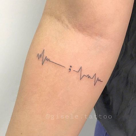 Meaning Full Tattoos, Heartbeat Tattoo Design, Survivor Tattoo, Heartbeat Tattoo, Tattoos To Cover Scars, Cute Hand Tattoos, Scar Tattoo, Semicolon Tattoo, Small Tattoos With Meaning