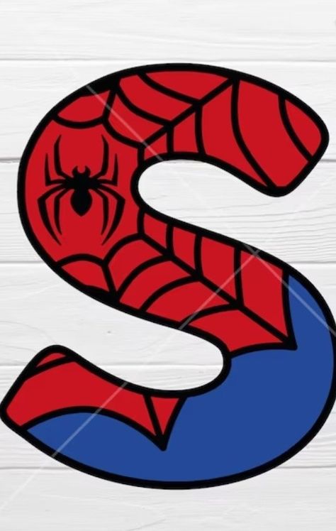 Letter S Wallpaper Aesthetic, Spider Man Letters, Spiderman Letters, Spiderman Decorations, Diy Canvas Art Easy, Diy Photo Book, Spiderman Theme, Spiderman Drawing, Easy Pixel Art