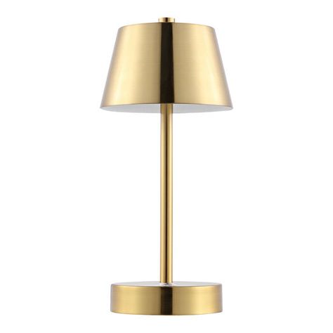 Yara Metal Rechargeable LED Table Lamp with Dimmer by World Market Gold Lamp, Led Table, Brass Table Lamps, Modern Minimalism, Led Table Lamp, Brass Gold, Lamp Sets, World Market, Joss And Main