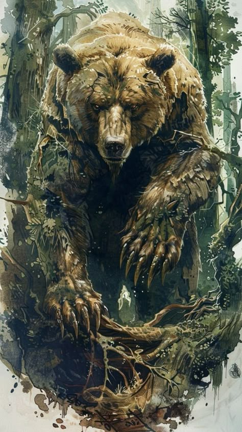 Grizzly bear tattoos|Roaring Wilderness Angry Grizzly Bear Tattoos, Bear Sleeve Tattoo Men, Forest Bear Tattoo, Grizzly Bear Tattoos For Men, Grizzly Tattoo, Grizzly Bear Drawing, Grizzly Bear Tattoos, Zombie Bear, Wilderness Tattoo