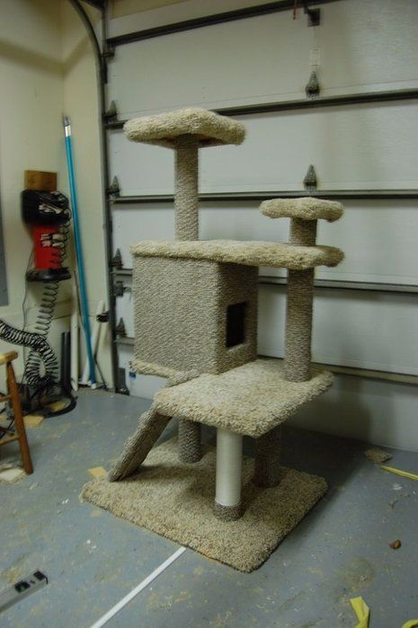 Homemade Cat House, Diy Cat Trees, Cat Trees Homemade, Custom Cat Trees, Woodworking Projects Diy Beginner, Diy Cat Scratcher, Cat Tree Ideas, Cat Tree Plans, Easy Woodworking Projects Diy