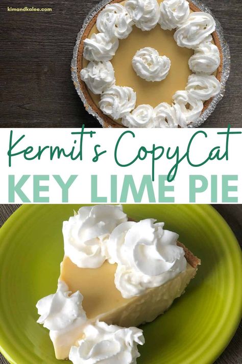 If you're looking for an award winning Key Lime pie recipe, look no further! Our copycat Kermit's Key Lime Pie is the perfect Summer dessert! Key Lime Whipped Cream, Key Lime Desserts, Key Lime Pie Easy, Key Lime Pie Recipe, Sweet Sauces, Lime Desserts, Lime Pie Recipe, Kek Lapis, Keylime Pie Recipe