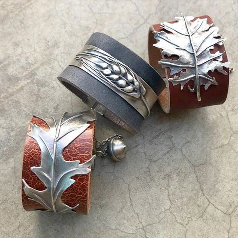 Nature Inspired Jewelry Sterling Silver, Hollow Form, Art Retreats, Jewelry Picture, Casting Jewelry, Nature Inspired Jewelry, Leather Bracelets, Silver Work, Jewelry Sterling Silver