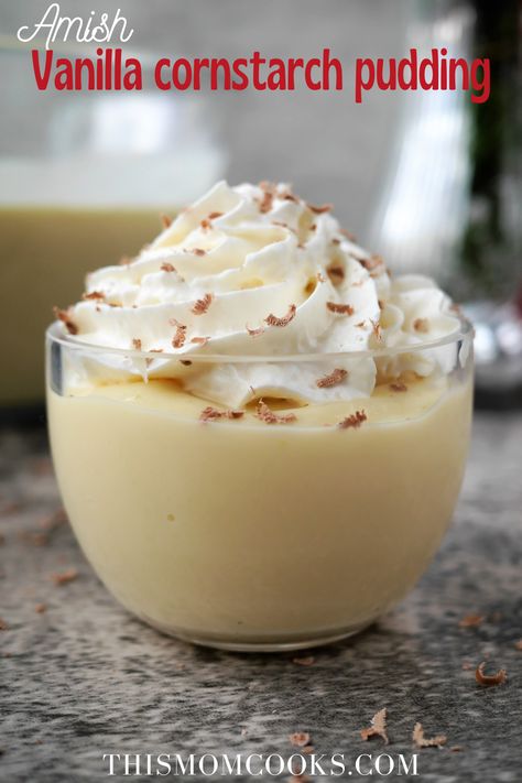 Cornstarch Pudding Recipe, Homemade Vanilla Pudding From Scratch, Old Fashioned Vanilla Pudding, Instant Pudding With Almond Milk, Cornstarch Pudding Vanilla, Diy Instant Vanilla Pudding, Cornstarch Pudding, Desserts Without Eggs, Pudding Recipes Homemade