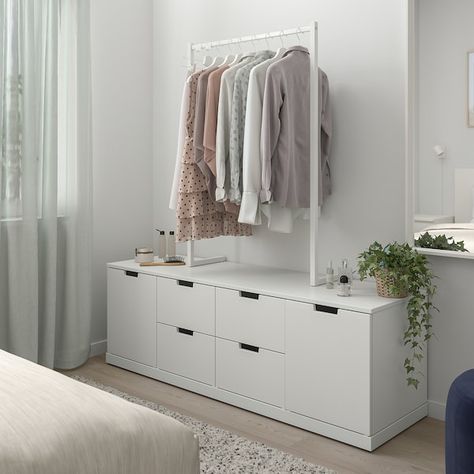 Nordli Ikea, Ikea Nordli, Ikea Inspiration, Ikea Dresser, 8 Drawer Dresser, Ikea Hack Ideas, Ikea Furniture Hacks, Painted Drawers, Dresser Storage