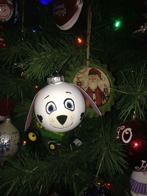 paw patrol ornament Paw Patrol Ornaments Diy, Paw Patrol Ornaments, Lightbulb Ornaments, Light Bulb Ornaments, December Crafts, Diy Ornaments, Craft Time, Ornaments Diy, Paw Patrol