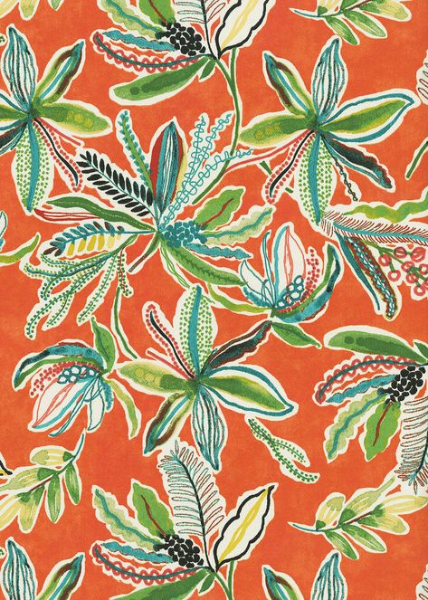 Outdoor Botanical 54" wide, 100 Polyester Repeats: H=27"" V=.12.25" Double Rubs: 27,000 Spring Summer Prints, Summer Prints Pattern, Summer Pattern Design, Tropical Prints Pattern, Design Color Trends, Tropical Fabric Prints, Print Design Trends, Tropical Florals, Tropical Fashion