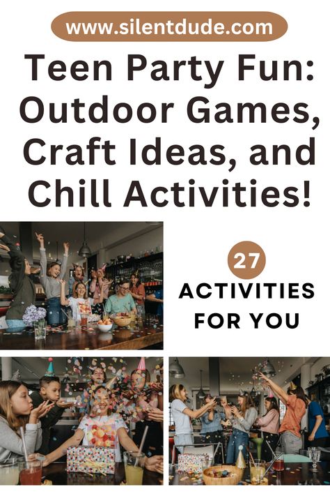 Fun Teen Birthday Ideas: From Crafting to Outdoor Competitions. #teenparty #birthday Fun Birthday Activities For Teens, Chill Activities, Teen Birthday Ideas, Teen Party Themes, Teen Birthday Party Games, Teen Birthday Party, Slumber Party Games, Fun Outdoor Games