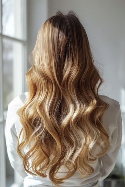 Long wavy blonde hair with soft curls cascading down past the shoulders. Simple Balayage, Hairstyle Drawings, Vacation Hairstyles For Black Women, Hairstyle Drawing, Hairstyles Drawing, Stop Hair Breakage, Summer Hair Trends, Vacation Hairstyles, Healthy Hair Tips