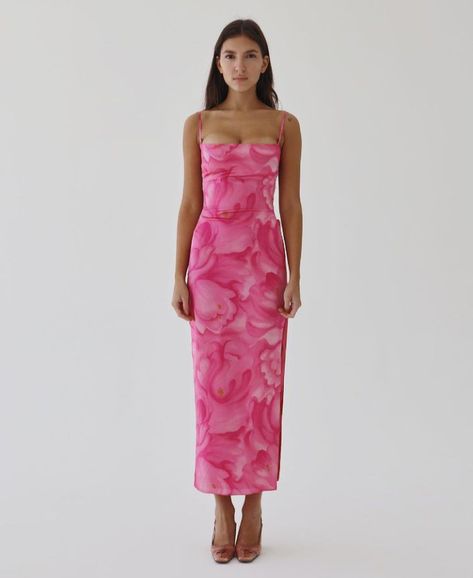 Mirror Palais, Summer Flower Dress, Quoi Porter, Column Dress, Dress Pink, Fancy Dresses, Dream Dress, Look Fashion, Pretty Dresses