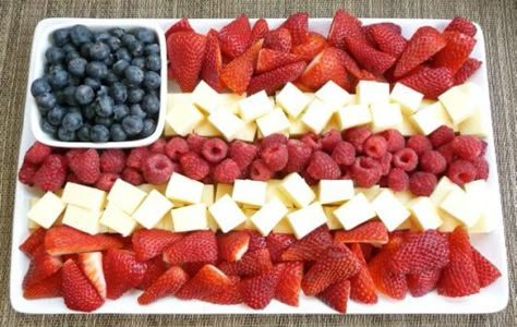 Frugal and Fun 4th of July Ideas Patriotic Treats, Patriotic Food, 4th Of July Desserts, Fourth Of July Food, Think Food, Groundhog Day, Fruit Platter, 4th Of July Party, July Party