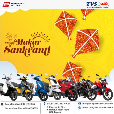 Bengaluru Motors wishing you and your family a very happy Makar Sankranti 2021! Let this festive season bring with it endless happiness and joy. Happy Makar Sankranti! #HappyMakarSankrant #Offer #Discount #TVSBike #TVSScooter #TVSMotorCompany #Bengalurumotors #Bangalore Makar Sankranti Video, Sankranti Video, Tvs Motor Company, Happy Makar Sankranti, Makar Sankranti, Mobile Shop, Festive Season, Bangalore, Festival Season