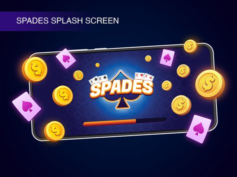 Spades Game, Splash Screen, Game Ui Design, Game Ui, Global Community, Creative Professional, Poster Design, Design