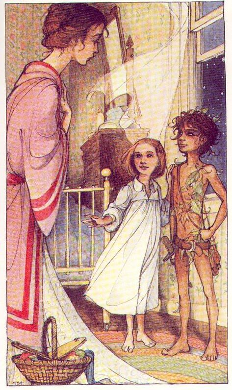 trina schart hyman | peter pan Trina Schart Hyman, Peter Pan Art, Story Illustration, Saint George And The Dragon, J M Barrie, Peter And Wendy, Pure Imagination, Books For Children, Fairytale Illustration