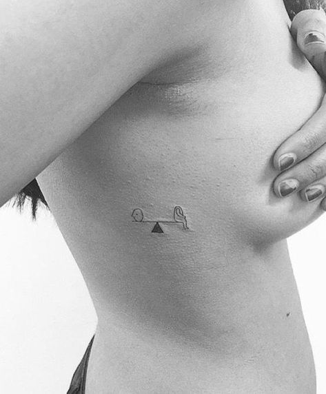 Balance tattoo Balance Of Life Tattoo, Balancing Scales Tattoo, Perfectionism Tattoo Symbols, Stability Tattoo Symbols, Simple Scale Tattoo, Overthinker Tattoo Symbol, Balance Small Tattoo, Brain Heart Tattoo Minimal, Small Overthinking Tattoo