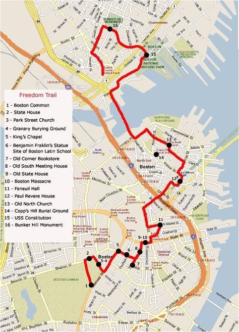 Boston Freedom Trail Map Boston Hotels Near Freedom Trail, Massachusetts Apartments, Freedom Trail Map, Exploring Boston, Boston Massachusetts Fall, Boston Freedom Trail, Seoul Nightlife, Fall Boston, Massachusetts Fall