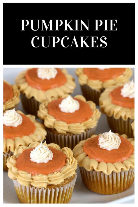 Pie Flavored Cupcakes, Mini Thanksgiving Cupcakes, Pumpkin Cream Cheese Cupcake Recipes, Fall Baking Cupcakes, White Pumpkin Cupcakes, Pumpkin Cupcake Decoration, Thanksgiving Cupcakes Recipes, Simple Thanksgiving Cupcakes, Thanksgiving Cupcakes Easy