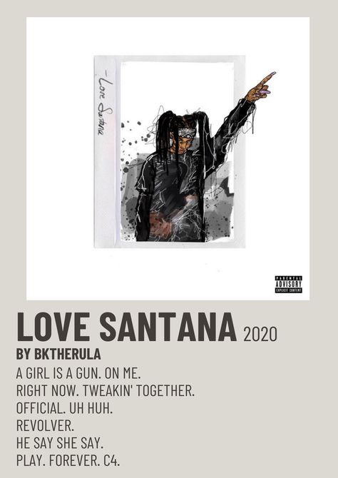 BKTHERULA, LOVE SANTANA 2020 Alternative Minimalist Polaroid Poster Bktherula Album Cover, Bktherula Poster, Minimalist Polaroid Poster, Album Posters, Minimalist Music, Polaroid Posters, Wall Pics, What Is An Artist, Collage Board