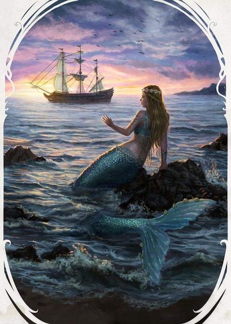 Painting Sea Creatures, Mermaid Paintings Acrylic, Tattoos 2022, Mermaid Tales, Mermaid Bathroom, H2o Mermaids, Dark Portrait, Fantasy Mermaids, Mermaid Stuff