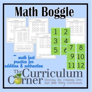 Addition and Subtraction Math Fact Boggle - free printable Boggle cards plus recording pages for your classroom from The Curriculum Corner Math Boggle, Fact Practice, Math Number Sense, Math Intervention, Math Tutor, Math Game, Math Methods, Mental Math, Math Numbers