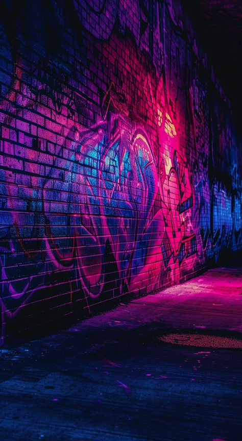 Neon Dystopia Aesthetic, Neon Colours Aesthetic, Pink Punk Aesthetic, Digital Dystopia, Pink Neon Wallpaper, Cyberpunk Cityscape, Neon Graffiti, Urban Cityscape, Neon Noir