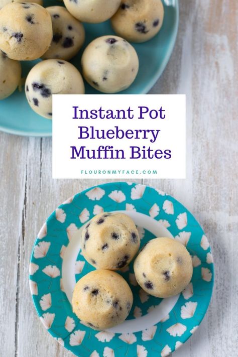 Instant Pot Blueberry Muffin Bites are easy to make and a great snack for the kids. French Toast Bites Instant Pot, Instant Pot Egg Bites Silicone Recipes, Instant Pot Pancake Bites, Silicone Molds Recipes, Blueberry Bites, Muffin Bites, Mini Blueberry Muffins, Blueberry Muffin Mix, Mold Recipes