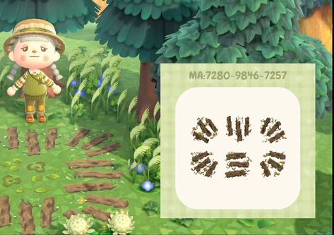 Acnh Wooden Plank Path Code, Log Path Animal Crossing, Plank Path Acnh, Acnh Circle Path, Wood Path Animal Crossing, Planks Acnh, Acnh Designs Paths, Tropical Path, Acnh Autumn