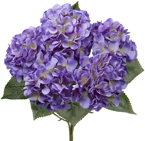 Rustic Flower Arrangements, Flower Room Decor, Flowers Kitchen, Faux Flower Bouquets, Kitchen Centerpiece, Small Flower Arrangements, Flowers For Home, Fake Hydrangeas, Purple Hydrangea