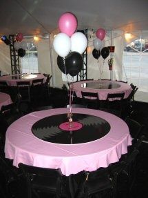 1950s Party Ideas, Grease Theme, Decoration Communion, Grease Party, 50s Theme, 50s Theme Parties, Sock Hop Party, Rock N Roll Party, Dance Decorations