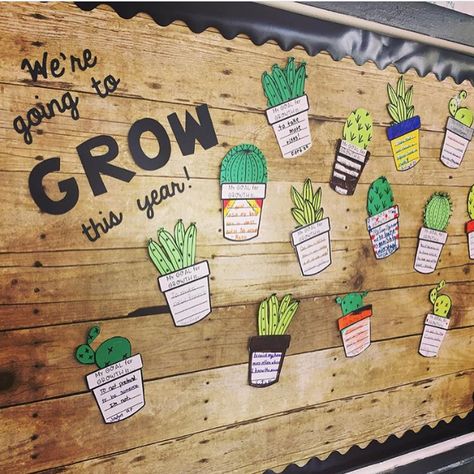 I LOVE seeing how teachers are using my Growth Goals Bulletin Board Kit 😍🌵😍🌵😍🌵 Link in profile if you're looking for a cute way to get your… Cactus Classroom Theme, Goals Bulletin Board, Classroom Theme Ideas, Teacher Desk Organization, Cactus Classroom, Growth Mindset Classroom, Growth Goals, Classroom Goals, Classroom Makeover