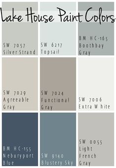 Lake House Paint Colors, Grey Exterior House Colors, House Paint Colors, Best Exterior Paint, House Paint Color Combination, House Trim, Lake Home, Bathroom Paint Colors, Paint Colors Benjamin Moore