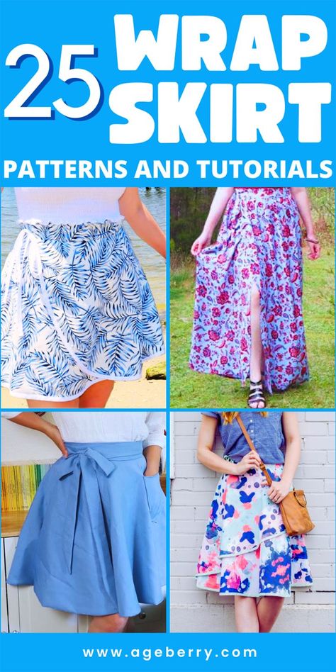 Welcome to the world of DIY wrap skirts! Discover the ultimate collection of 25 must-try sewing patterns and tutorials that will ignite your creative spirit. From flowy bohemian styles to classic and tailored designs, this fashion sewing tips is your go-to resource for all things wrap skirts. Unleash your sewing prowess and learn the art of draping, pleating, and hemming. Dive into a treasure trove of step-by-step instructions, accompanied by vibrant visuals to ensure your success. Wrap Skirt Patterns Sewing, Diy Wrap Skirt Pattern, Wrap Skirt Pattern Free, Free Wrap Skirt Pattern, Wrap Around Skirt Pattern, Diy Wrap Skirt, Wrap Skirt Sewing, Wrap Skirt Tutorial, Skirt Sewing Patterns