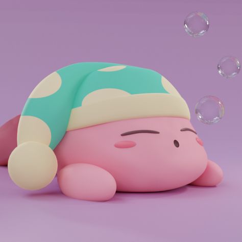 Sleepy Kirby, Kirby, Pink