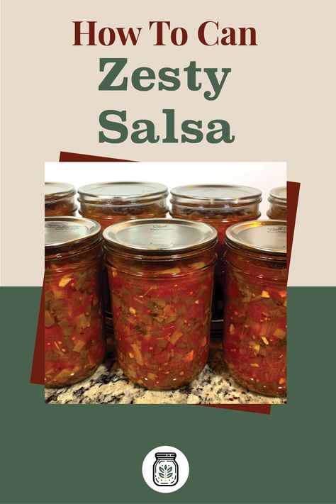 Learn how to can zesty salsa at home with our comprehensive guide. Perfect for food preservation enthusiasts, this step-by-step tutorial uses fresh tomatoes, peppers, onions, and garlic to create a flavorful salsa that's safely preserved using a water bath canner. Whether you're a beginner or an experienced canner, our easy instructions ensure your homemade salsa is shelf-stable. Visit PreservingGuide.com for the full recipe and additional canning tips to enhance your food preservation skills. Canning Salsa Recipes, Homemade Chunky Salsa, Salsa Recipe For Canning, Spicy Salsa Recipe, Canned Salsa, Smoked Salsa, Freezing Recipes, Canned Salsa Recipes, Salsa Canning Recipes