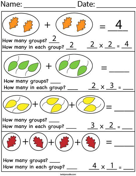 Multiply Worksheet Grade 2, Simple Multiplication Worksheets, Grade School Activities, Repeated Addition Worksheets, Easy Math Worksheets, Easy Math Activities, Easy Math, Test For Kids, Cvc Words Kindergarten