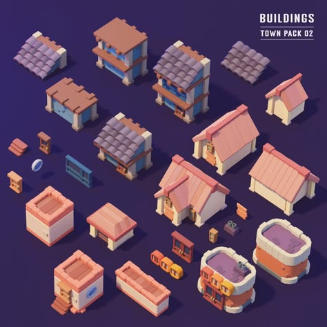 3d Game Assets, Stylized 3d, Town Games, Low Poly Games, Video Game Design, 3d Games, Isometric Art, Indie Game, Game Environment