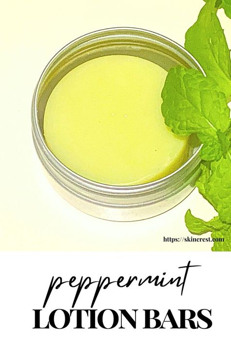 Hand Cream Recipe, Diy Body Lotion, Peppermint Lotion, Lotion Bar, Heat Resistant Glass, Diy Body, Lotion Bars, Peppermint Essential Oil, Cream Recipes