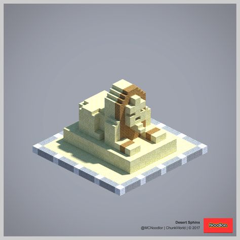 Minecraft Sphinx Statue, Minecraft Pyramid, Minecraft Building Blueprints, Construction Minecraft, Minecraft Statues, Minecraft Decoration, Minecraft Structures, Bangunan Minecraft, Minecraft Castle