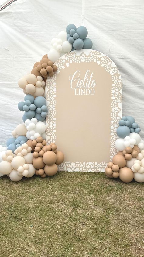 Mi Cielito Lindo Baby Shower Theme, Cielito Lindo Gender Reveal Theme, Cielito Lindo Gender Reveal, Baby Shower Themes May, Cielito Lindo Backdrop, Baby Shower Cielito Lindo, Small Baby Shower Ideas Boy, Mexican Baby Shower Ideas, Cielito Lindo Baptism Theme