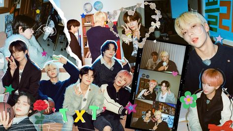 Txt Desktop Organizer, Txt Collage Wallpaper Desktop, Txt Wallpaper Polaroid, Boynextdoor Laptop Wallpaper, Txt Wallpaper Laptop Hd, Txt Desktop Wallpaper Aesthetic, Txt Desktop Wallpaper Hd, Txt Ipad Wallpaper, Txt Laptop Wallpaper