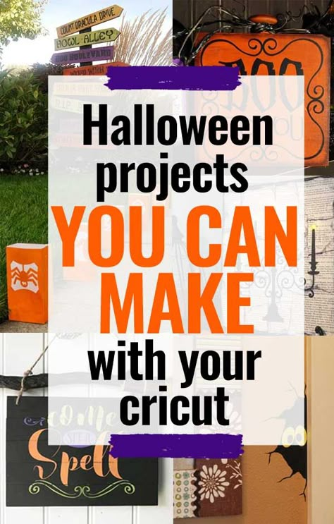 Halloween Decorations Diy Indoor Easy, Haloween Decoracion Cricut, Halloween Decor Cricut Projects, Spooky Signs For Halloween Diy, Cricut Spooky Projects, Diy Halloween Decorations With Cricut, Diy Halloween Decor Cricut, Easy Cricut Halloween Decorations, Cricut Projects For Halloween