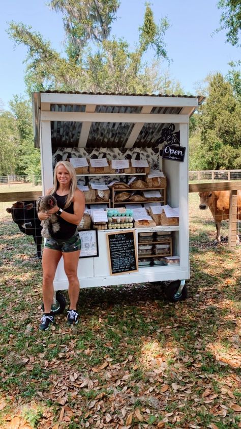 Roadside Farm Stand Plans, Self Serve Bakery Stand, Homestead Farm Stand, End Of Driveway Farm Stand, Farm Stand Cart, Egg Farm Stand, Egg Farmstand, Egg Stand Ideas, Roadside Bread Stand