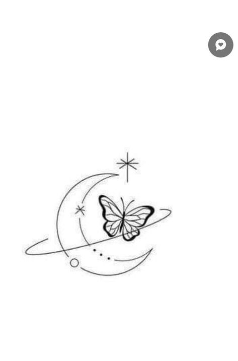 Butterfly Moon And Stars Tattoo, Moon Tatoos Woman, Butterfly Tattoo Designs Simple, Moon And Butterfly Tattoo, Moon Butterfly Tattoo, Grounded Tattoo, Beauty Bone, Fine Line Butterfly Tattoo, Moon And Butterfly